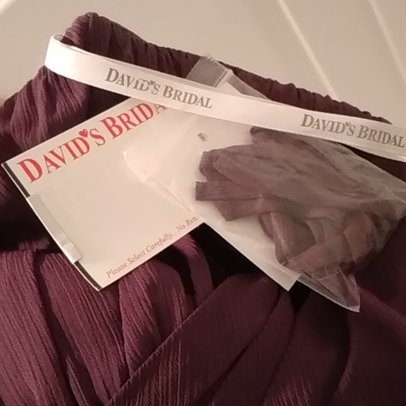 David's Bridal Plum Strapless w Tags - Picture 7 of 7